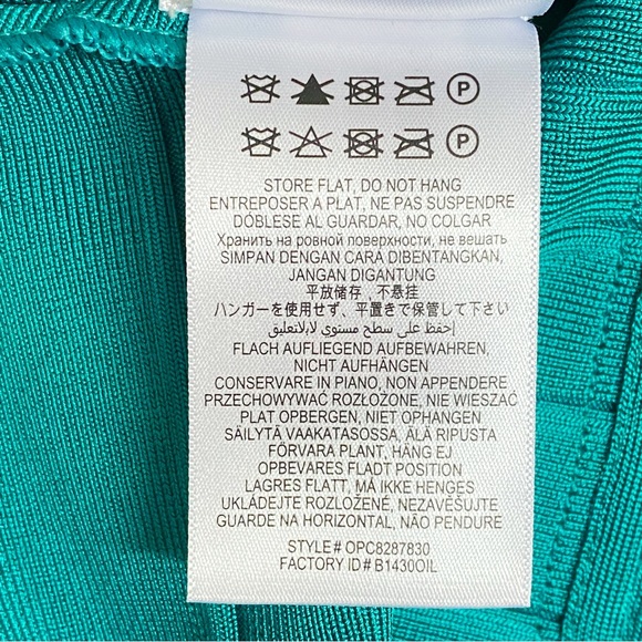 Herve Leger Teal turquoise bandage bodycon sleeveless a-line fit & flare dress - Picture 10 of 10